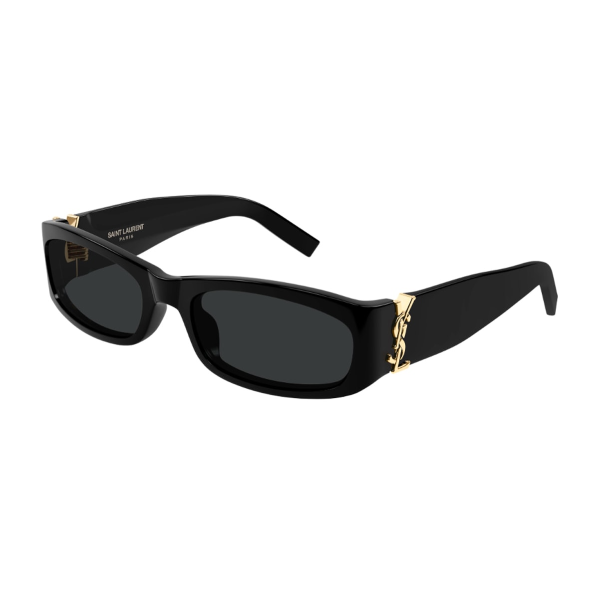 Saint Laurent Ysl 55mm Rectangular Acetate Sunglasses In Black