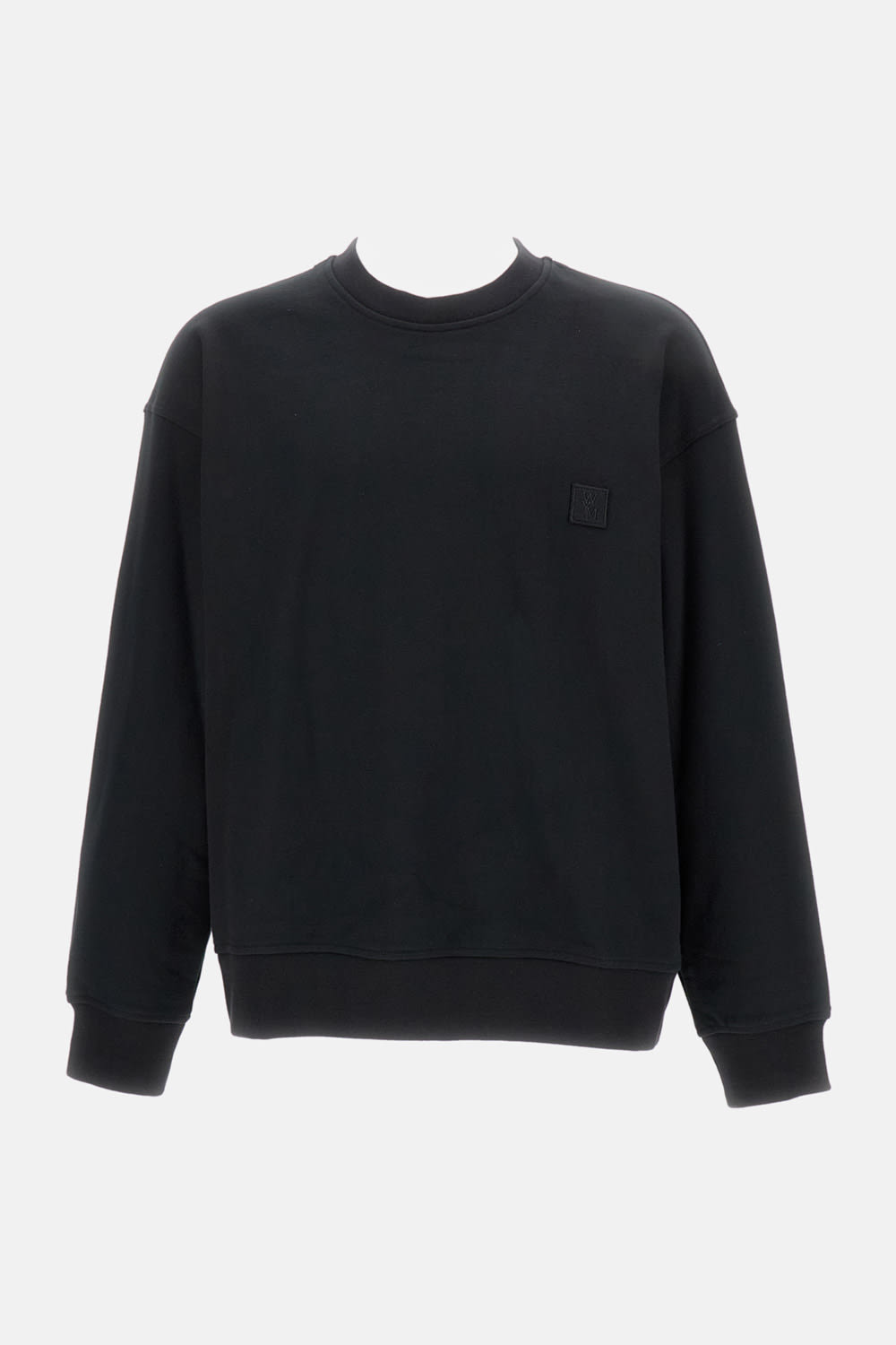 Wooyoungmi Logo-patch Long-sleeved Sweater In Black