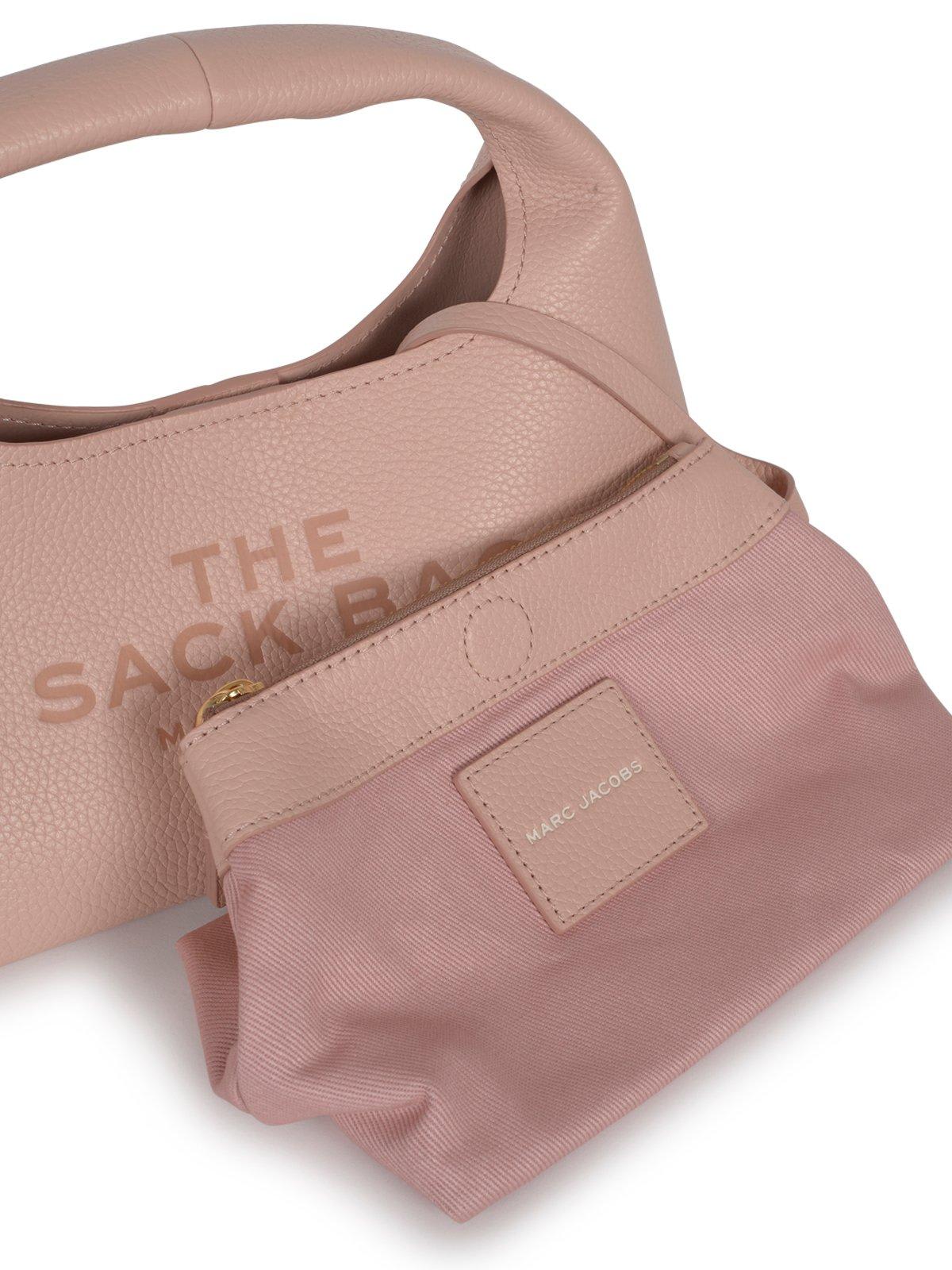 Shop Marc Jacobs The Mini Logo Printed Sack Bag In Rose