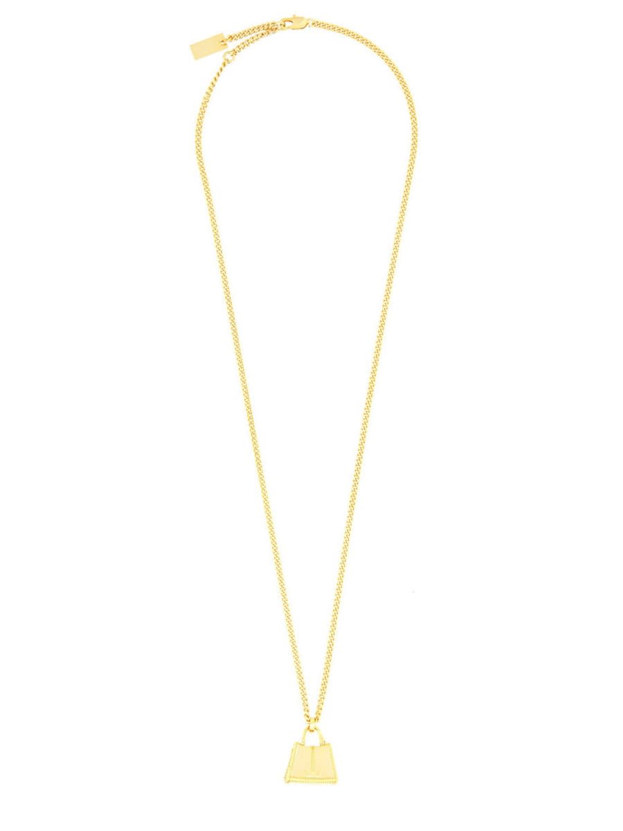 Shop Marc Jacobs Mini Icon Necklace St. Marc In Gold