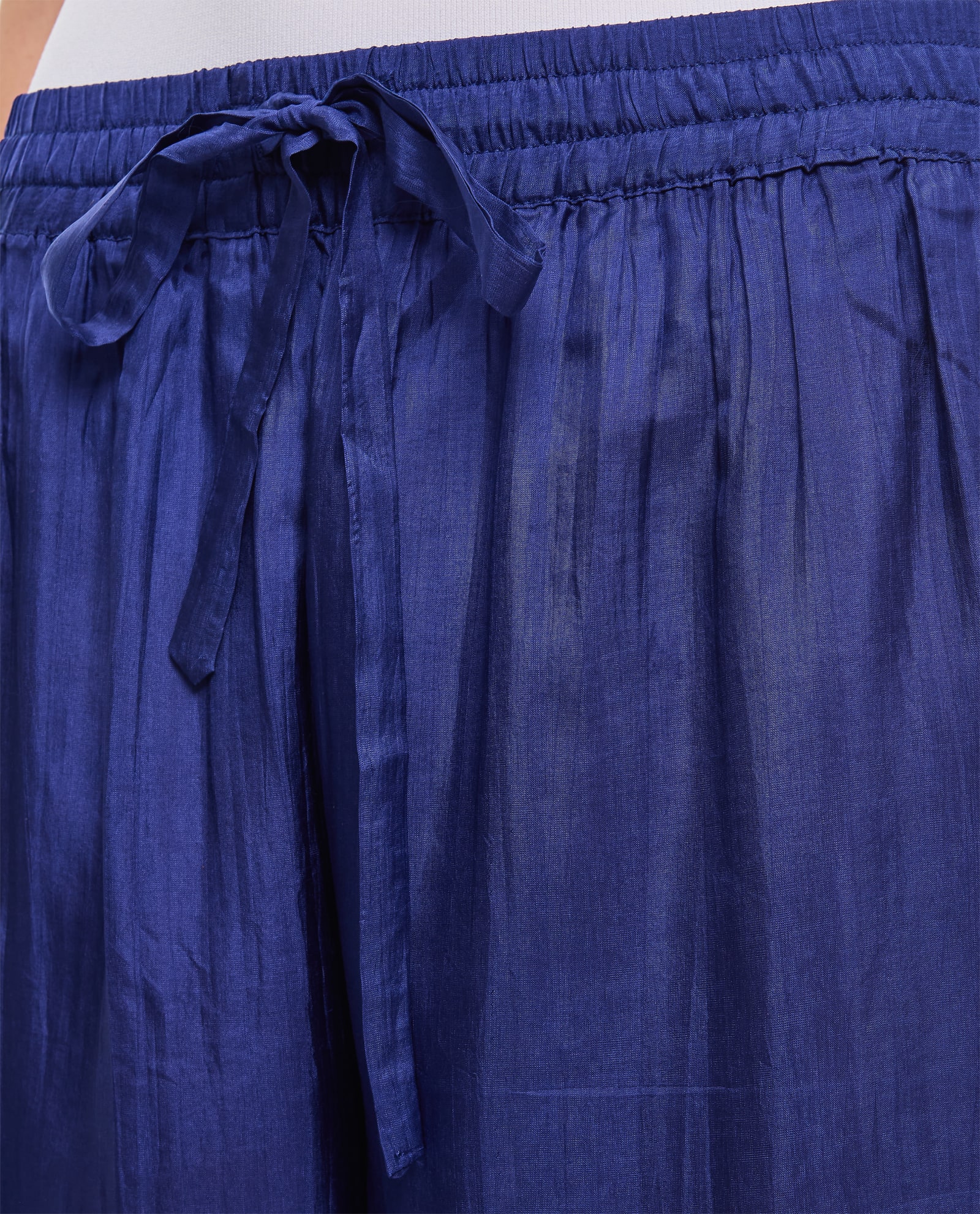 Shop The Rose Ibiza Silk Palazzo Pants In Blue