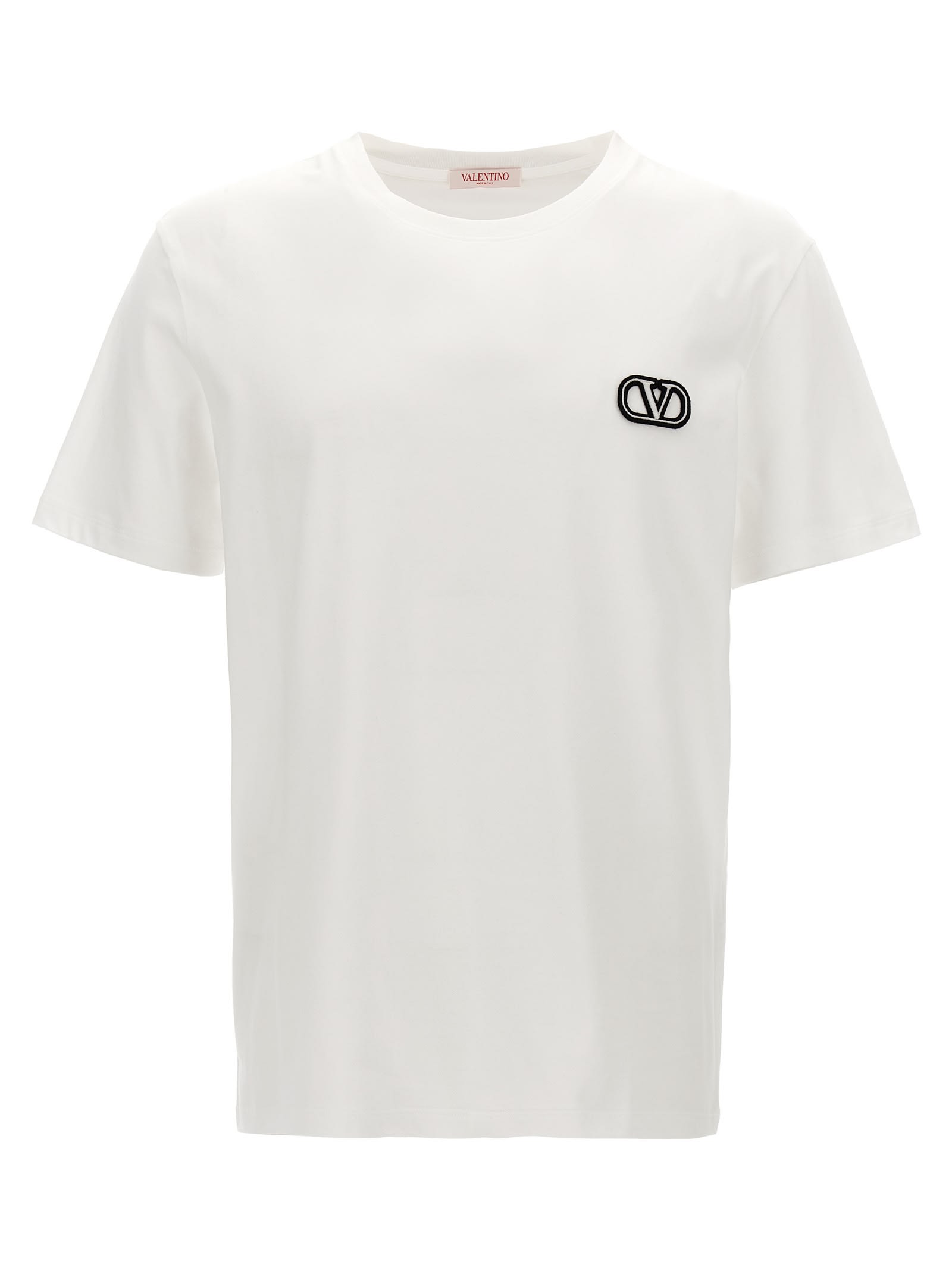 Shop Valentino Vlogo Signature T-shirt In White