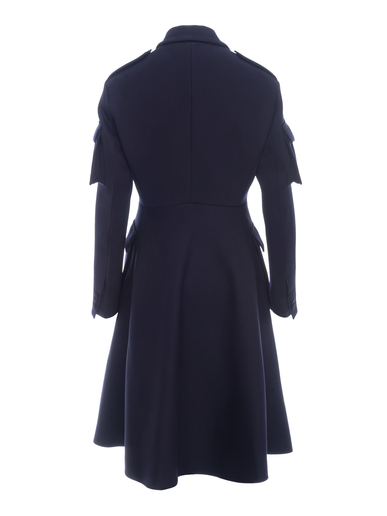 Prada Prada Single-breast Flap Pockets Coat - NAVY - 11023671 | italist