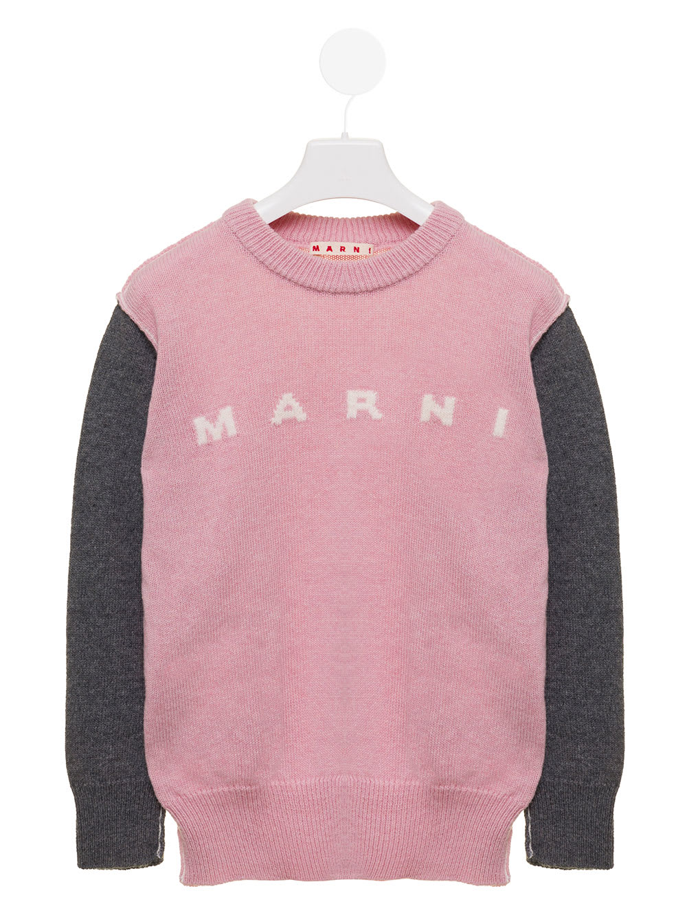 Marni Kids Baby Girls Pink Sweater With Logo