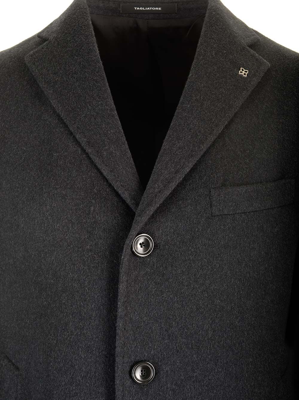 Shop Tagliatore Wool And Cashmere Coat In Grey