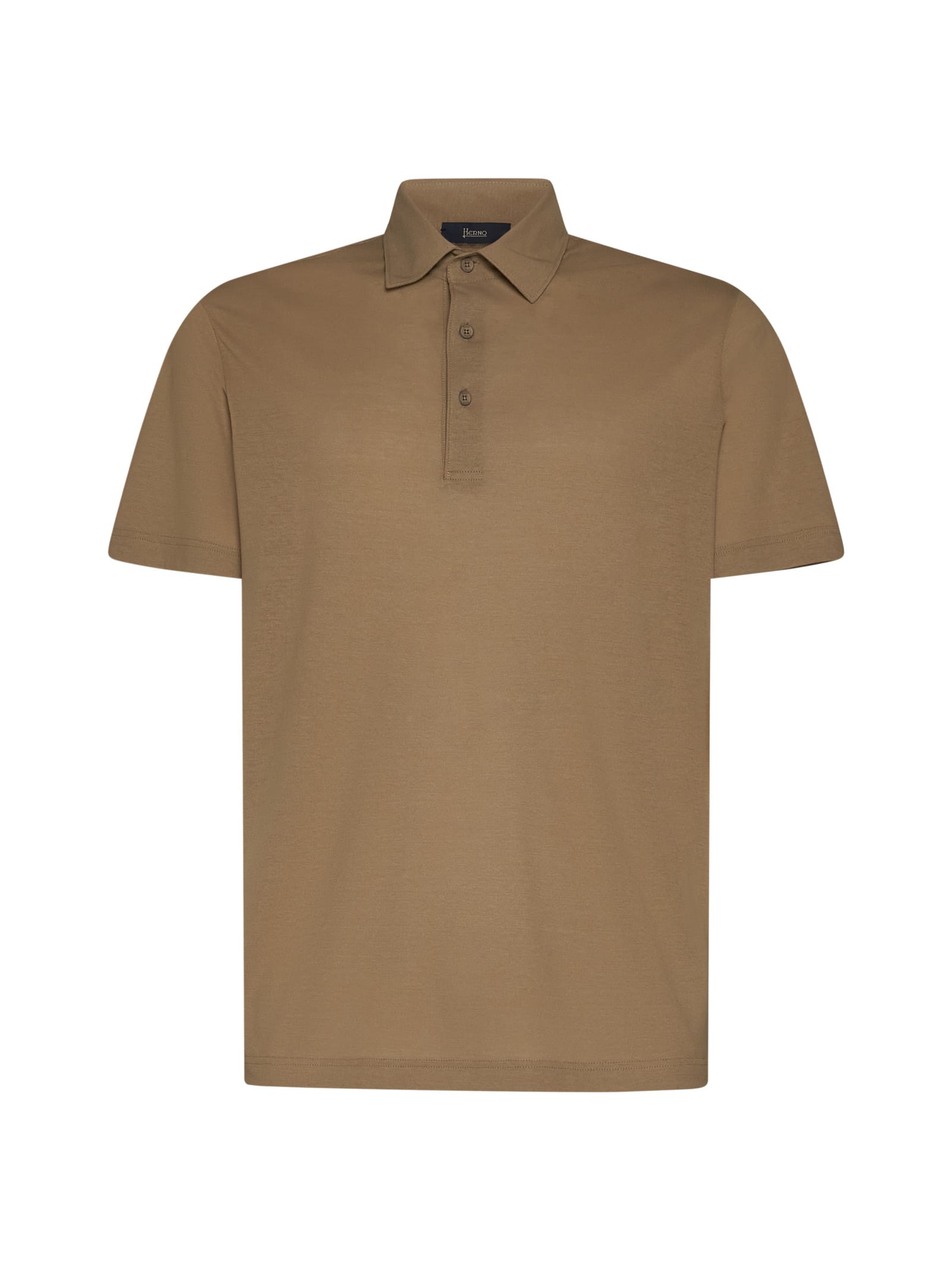 Herno Polo Shirt In Brown