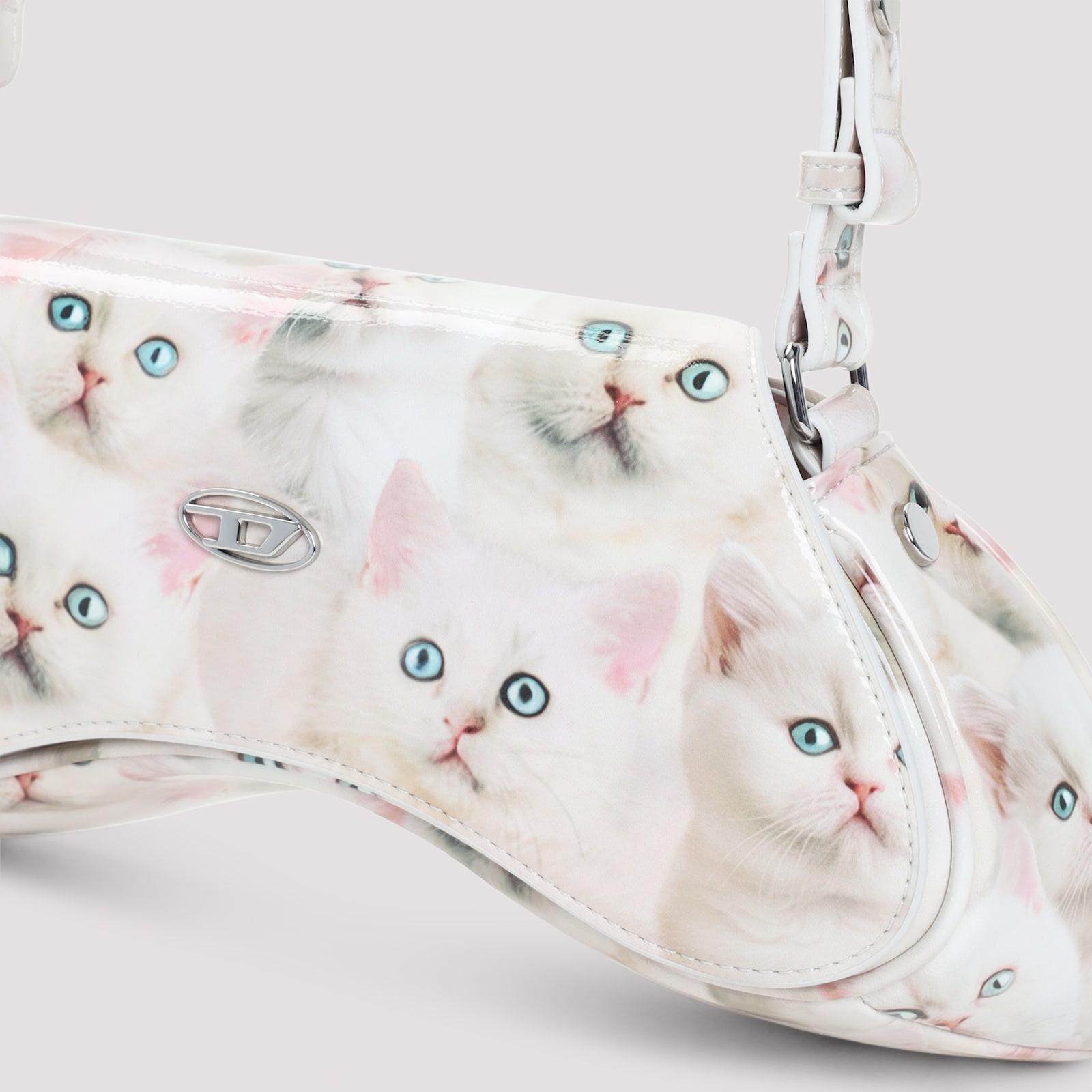 Diesel Gaming Controller-inspired White Polyurethane Handbag In Multi