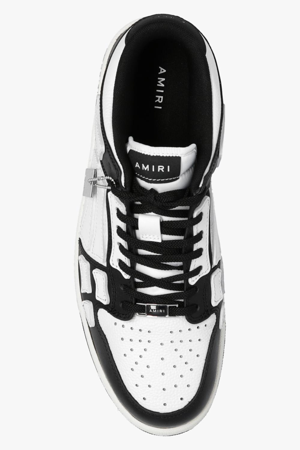 Shop Amiri Skel Top Low Sneakers In Black/white