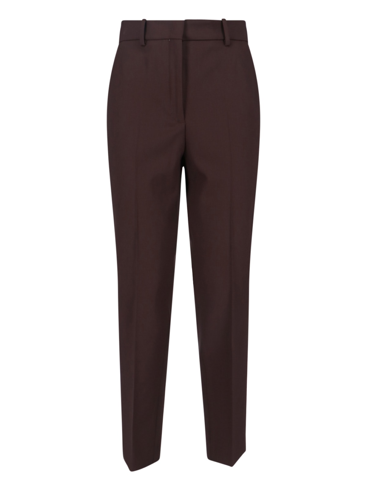 Incotex Straight Leg Trousers With Belt Loops And Pockets In Brown