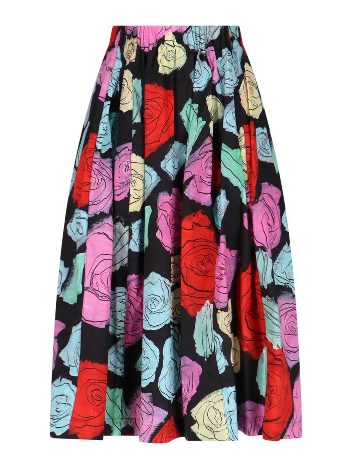 Flared Midi Skirt