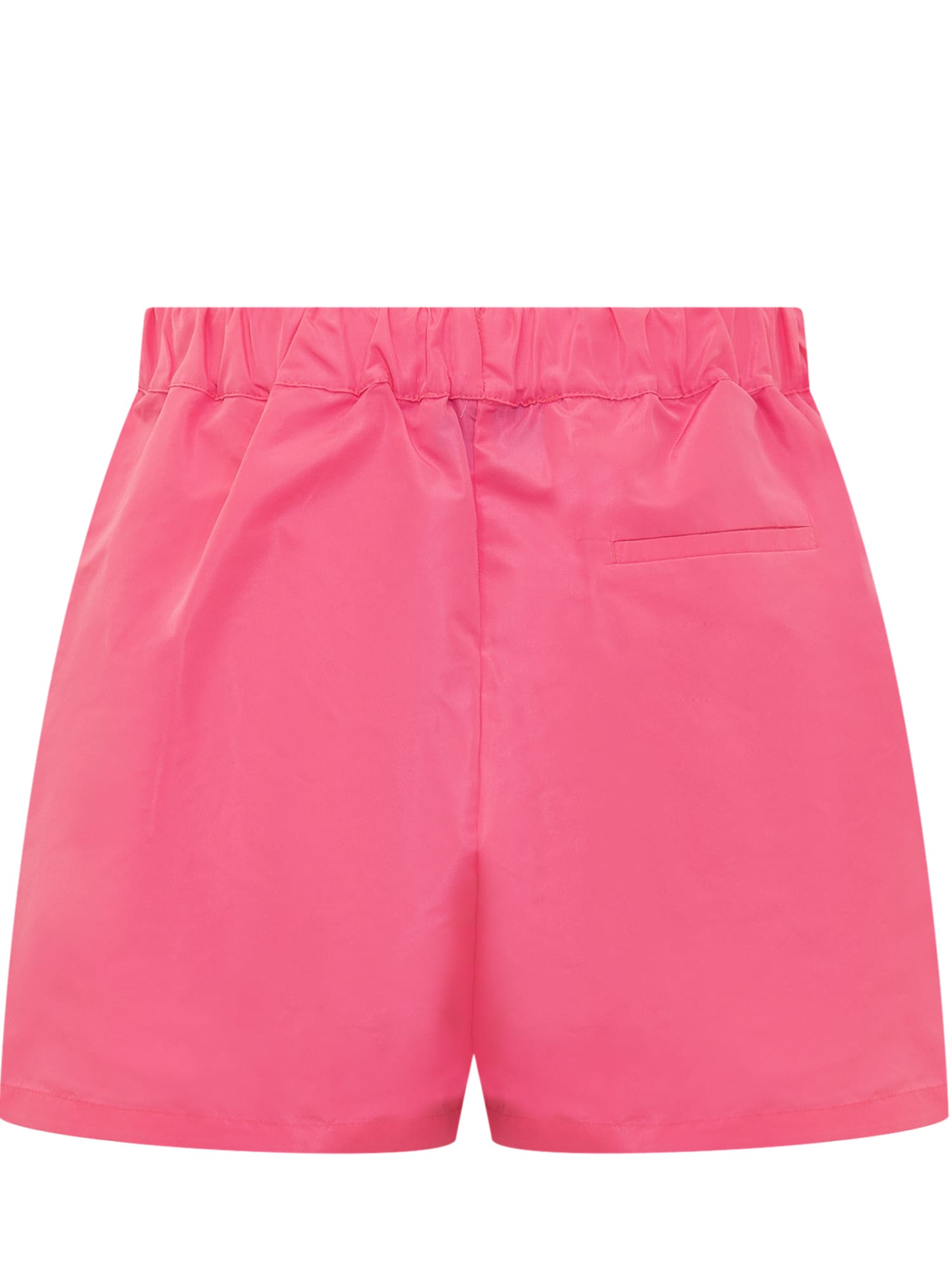 Shop Msgm Shorts In Hot Pink