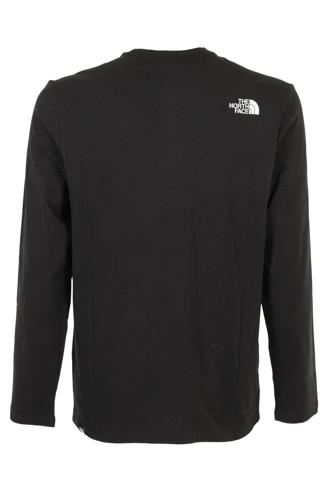 Shop The North Face Logo Printed Long-sleeved T-shirt In Black
