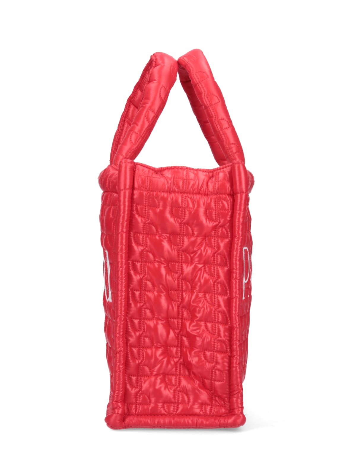 Shop Patou Small Quilted Tote Bag In Red