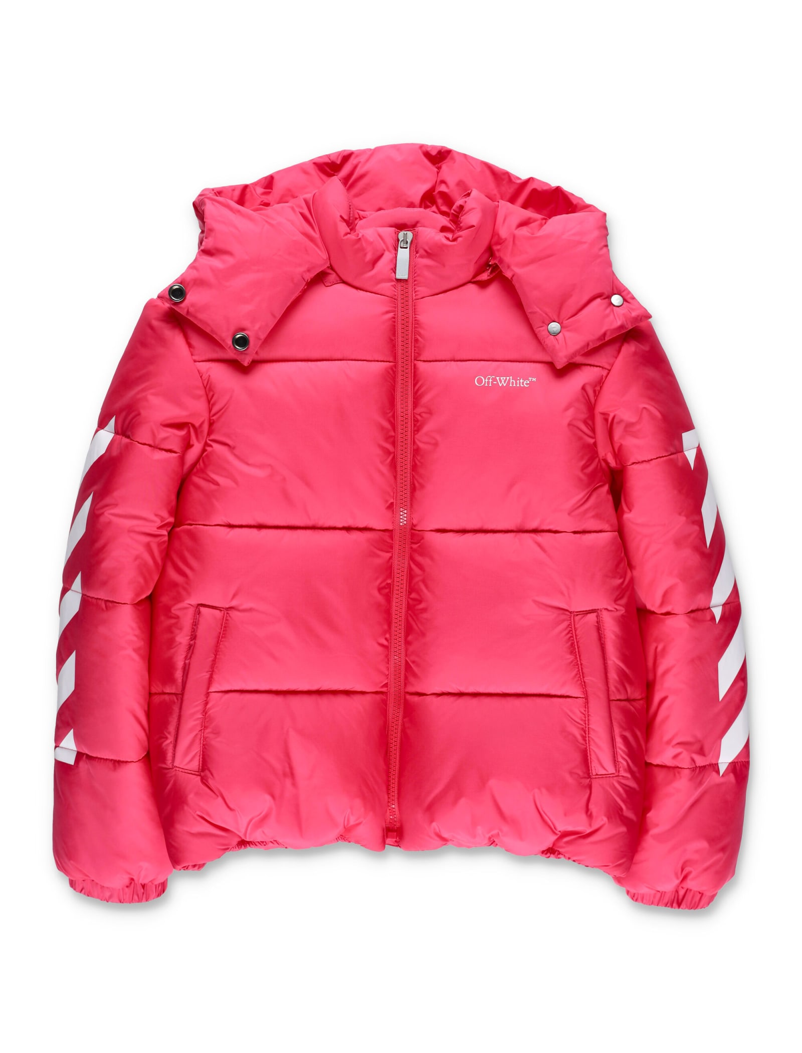 OFF-WHITE BOOKISH DIAG SHORT PUFFER