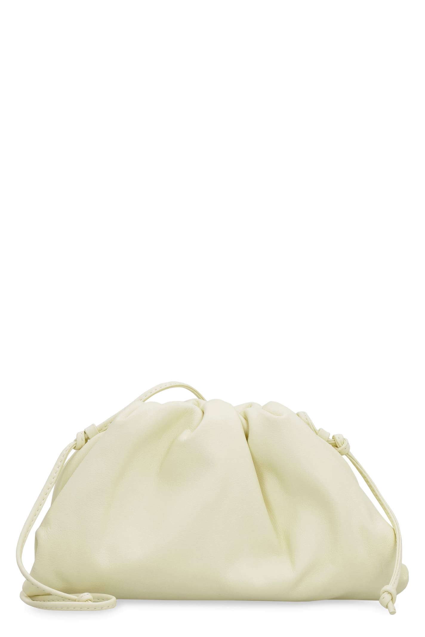Bottega Veneta Pastel Yellow Nappa Leather Mini Pouch Clutch