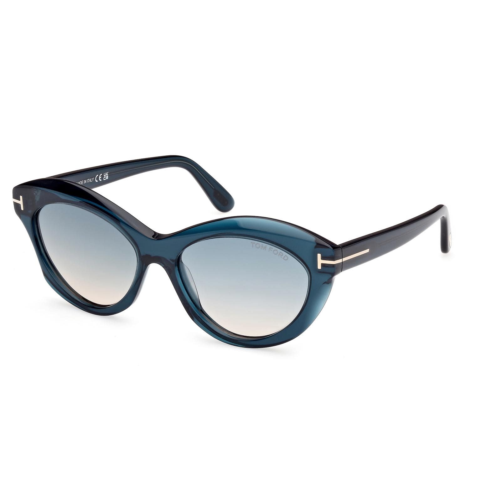 Shop Tom Ford Sunglasses In Blu/blu Sfumato