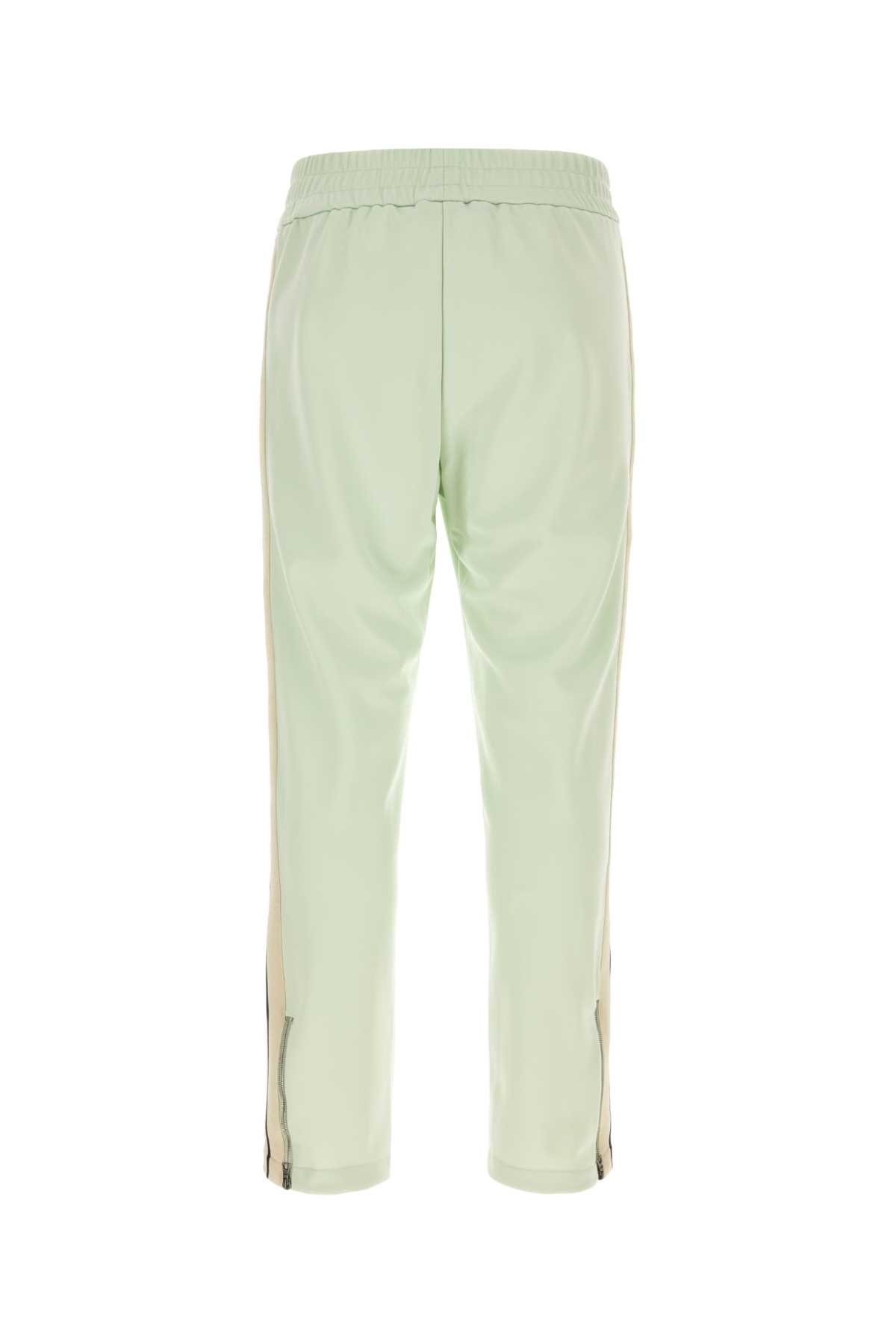 Shop Palm Angels Mint Green Polyester Joggers In Mintoff