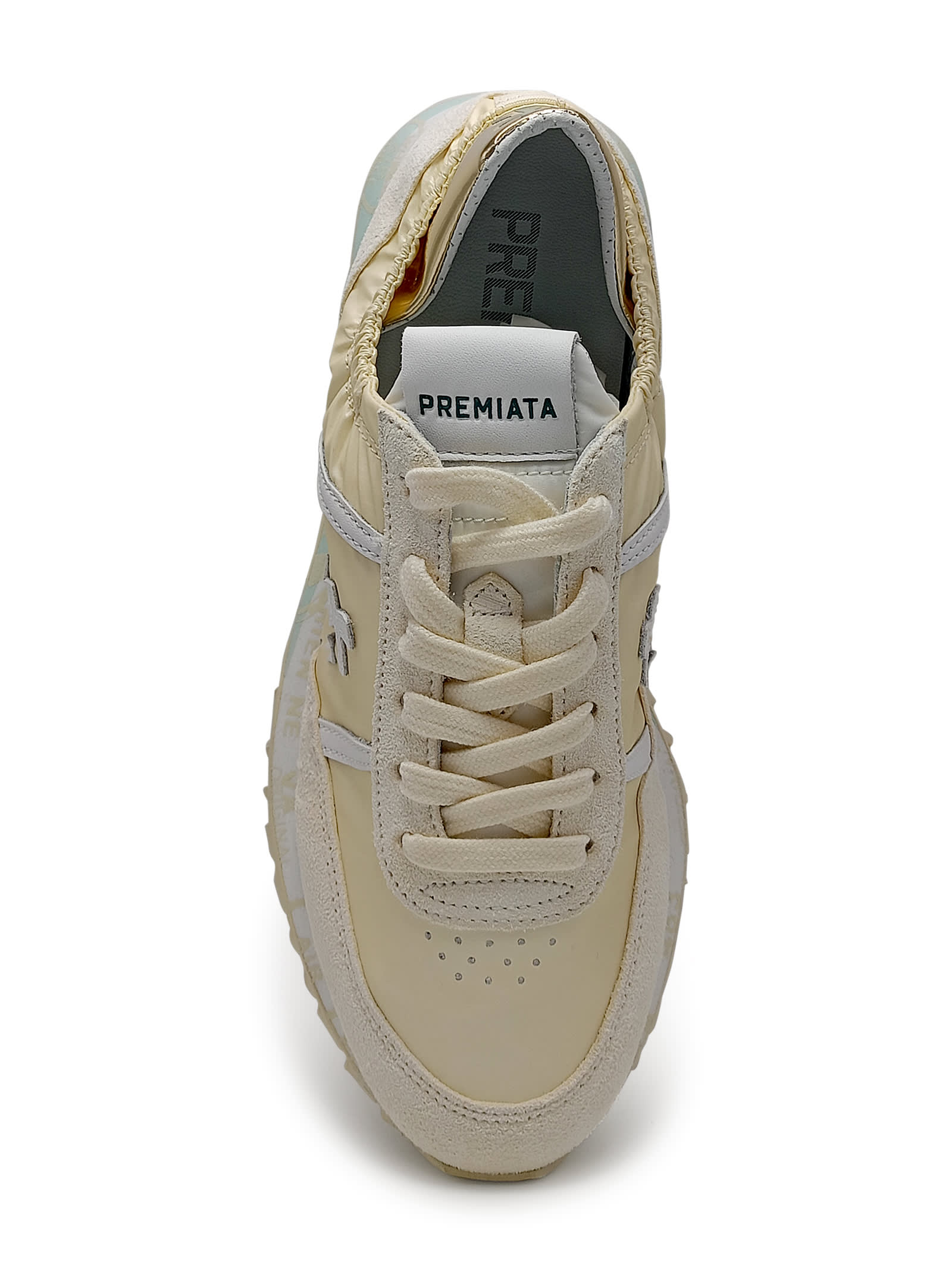 Shop Premiata Seand Panelled Sneakers In Cream