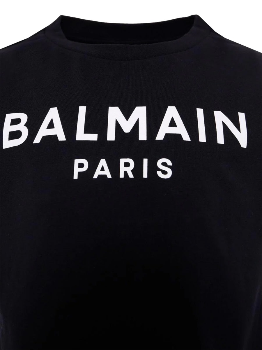 Balmain Kids Logo Print T-shirt In Blue