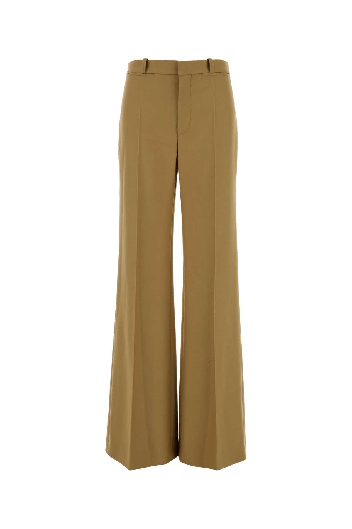 Chloé Khaki Wool Palazzo Pant