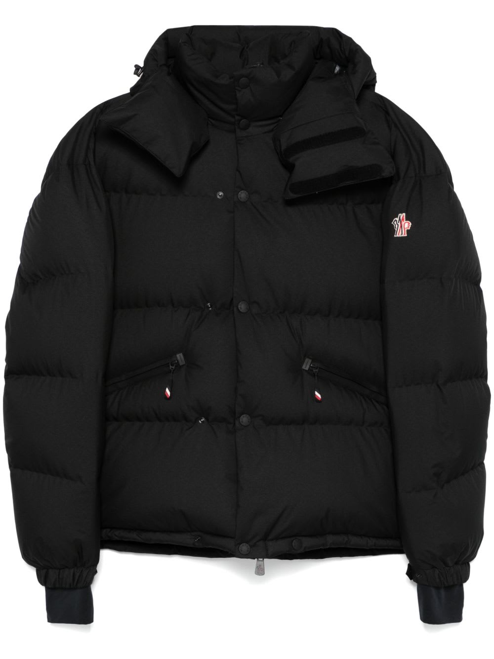 Moncler Grenoble Coraia Ski Jacket With Hood In Technical Nylon In Black