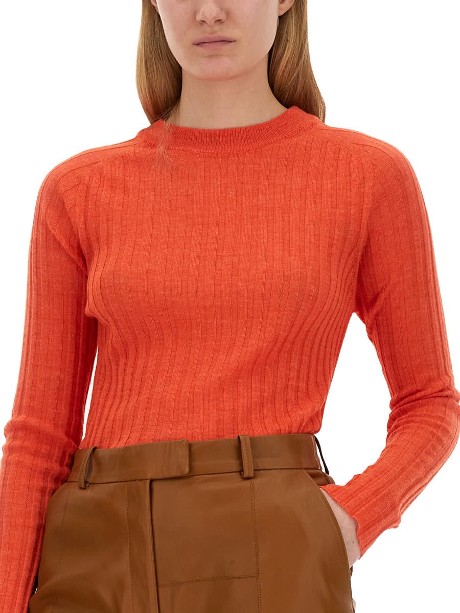 Shop Alysi Ribbed Knit In Red