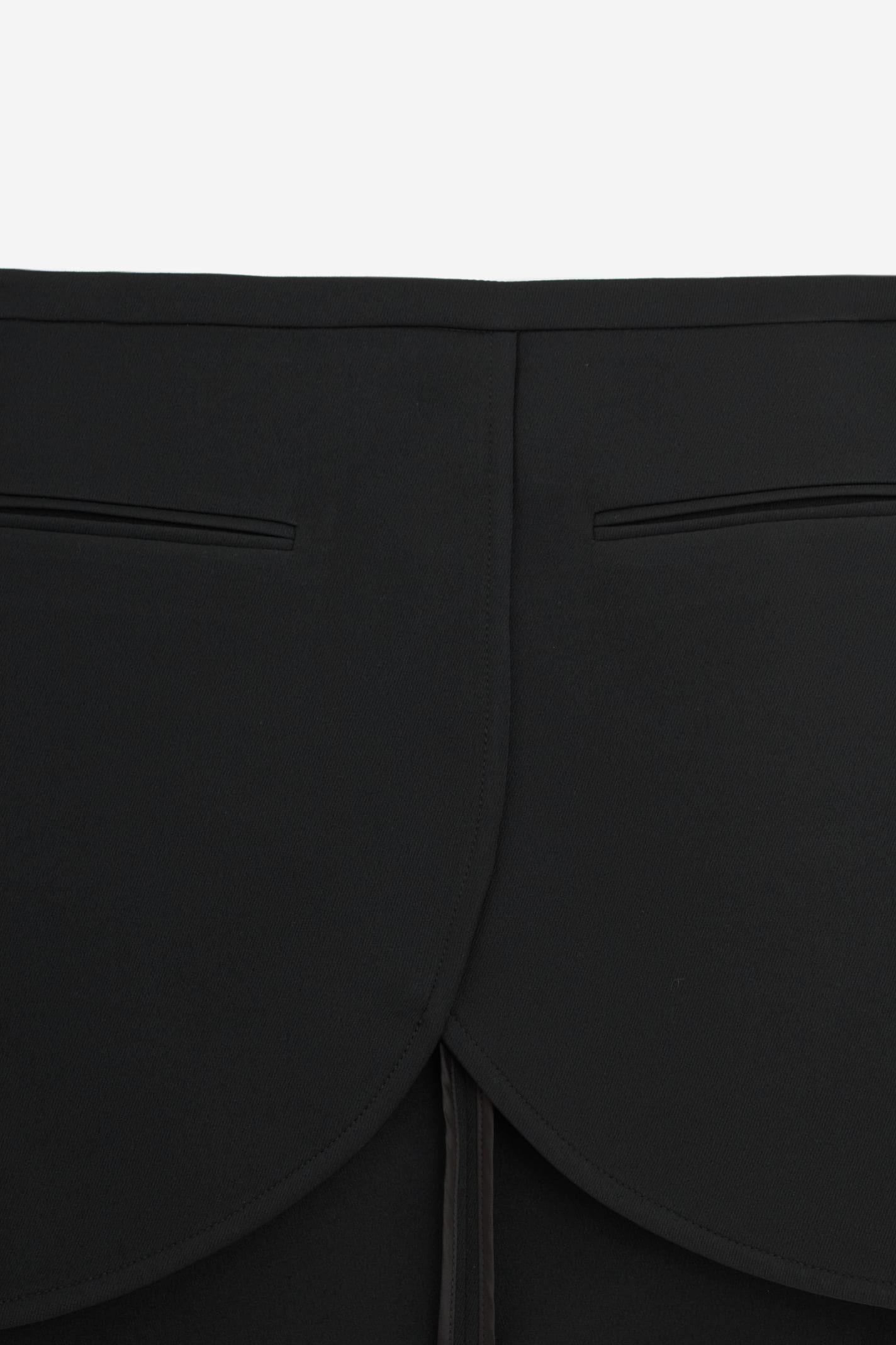 Shop Courrèges Ellipse Twill Skirt In Black