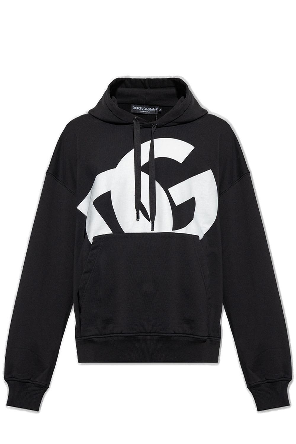 Dolce & Gabbana Logo Printed Drawstring Hoodie