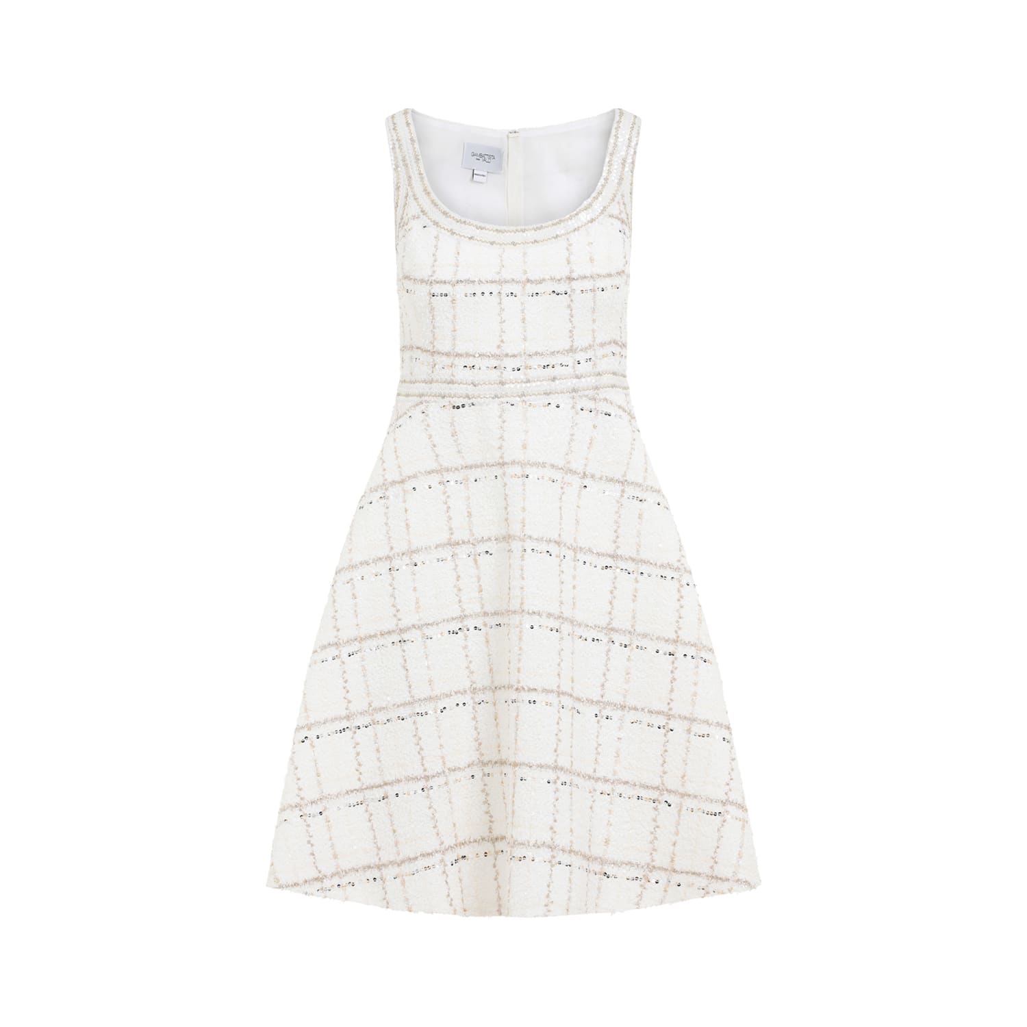 Shop Giambattista Valli Buckle Midi Dress In Ivory Gold