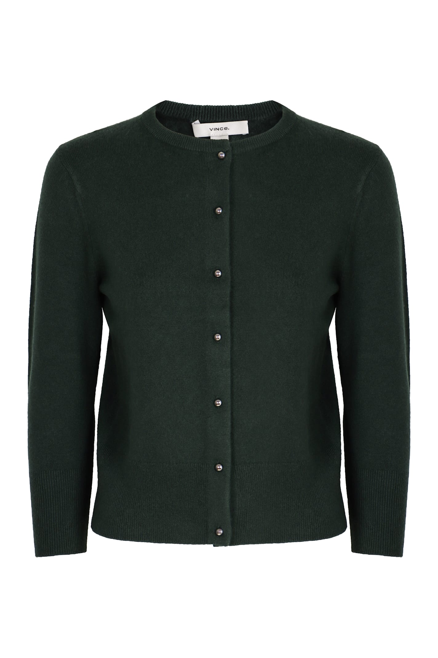 Vince Cardigan In Mixed Wool In Black