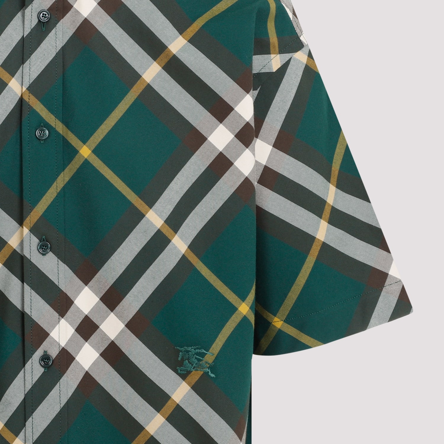 Shop Burberry Cotton Shirt In Ivy Ip Check