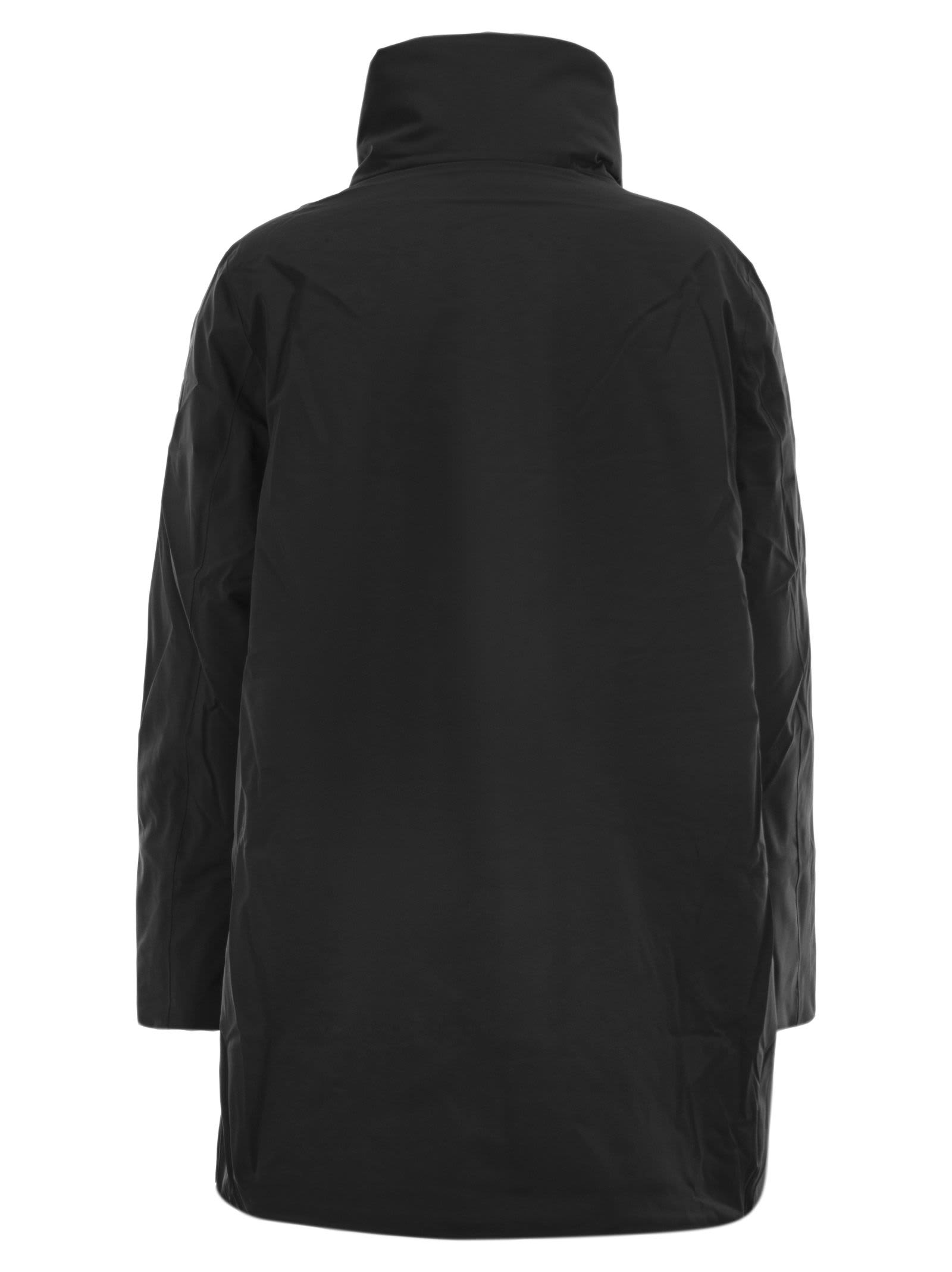 Shop K-way Marla - Padded Jacket With Hood In Black