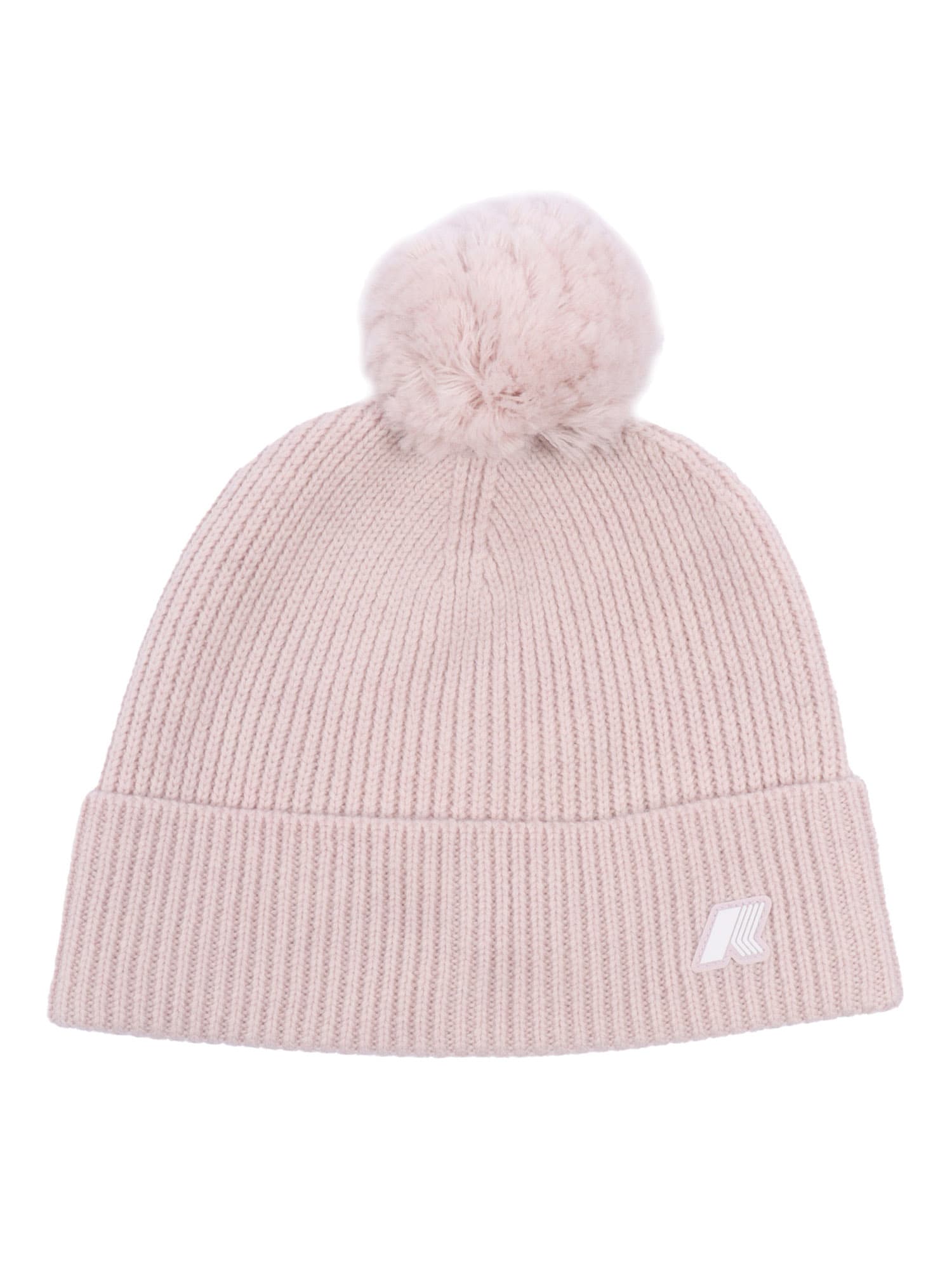 K-way P. Vincienne Cardigan Stitch Cap In Pink