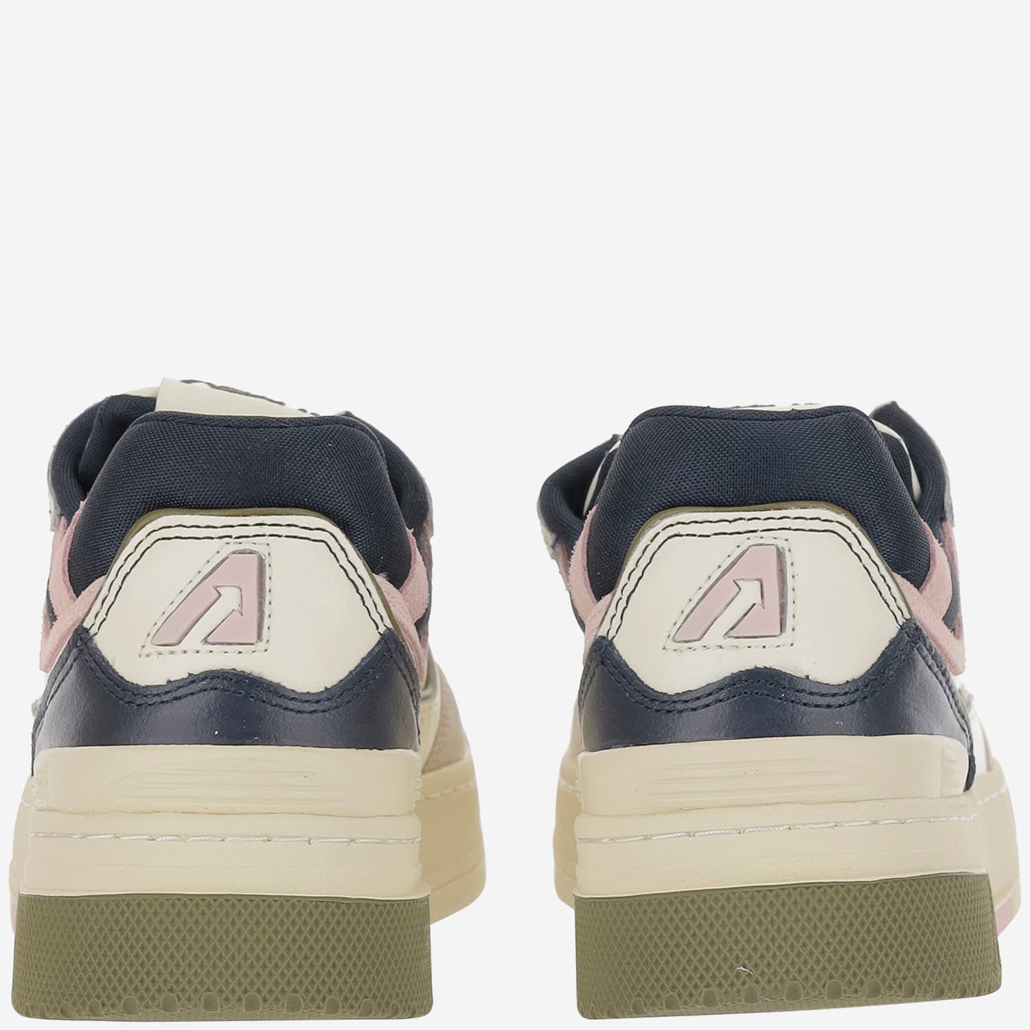 Autry Low Top Sneakers Leather Accents In Red