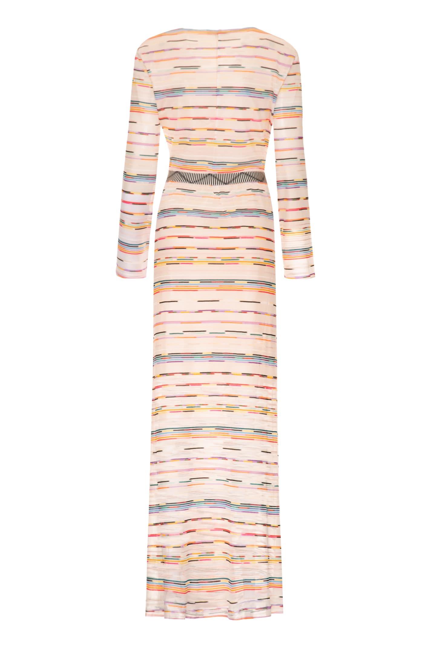 Shop Missoni Long Tulle Dress In Multicolor