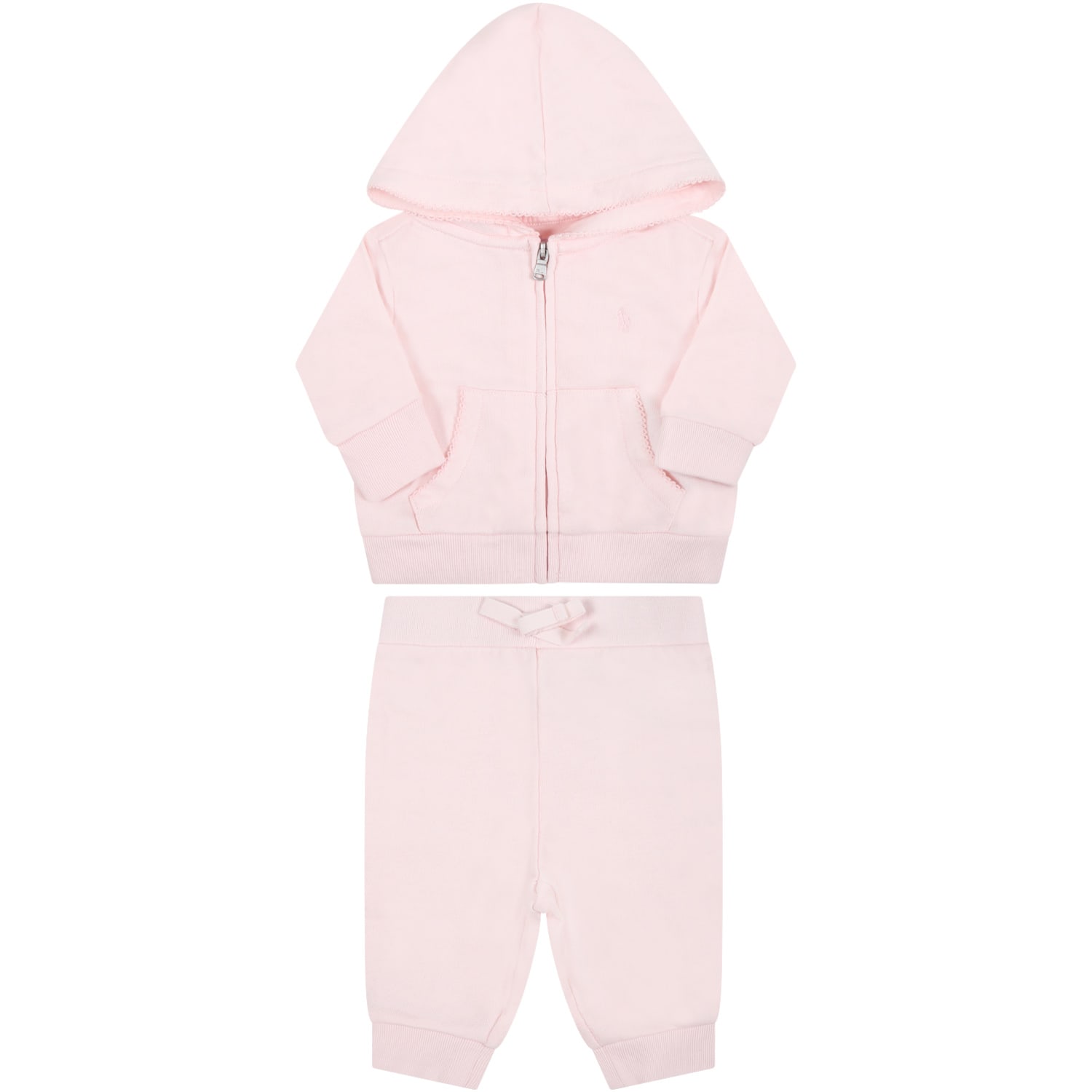 Ralph Lauren Tracksuit For Baby Girl With Pony Logo