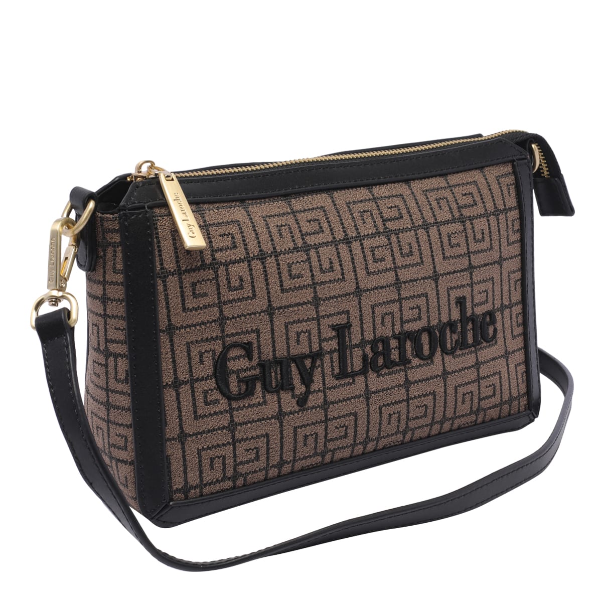 Guy Laroche bag brown H 28 B 41-44 T 17 leather good condition designer bag