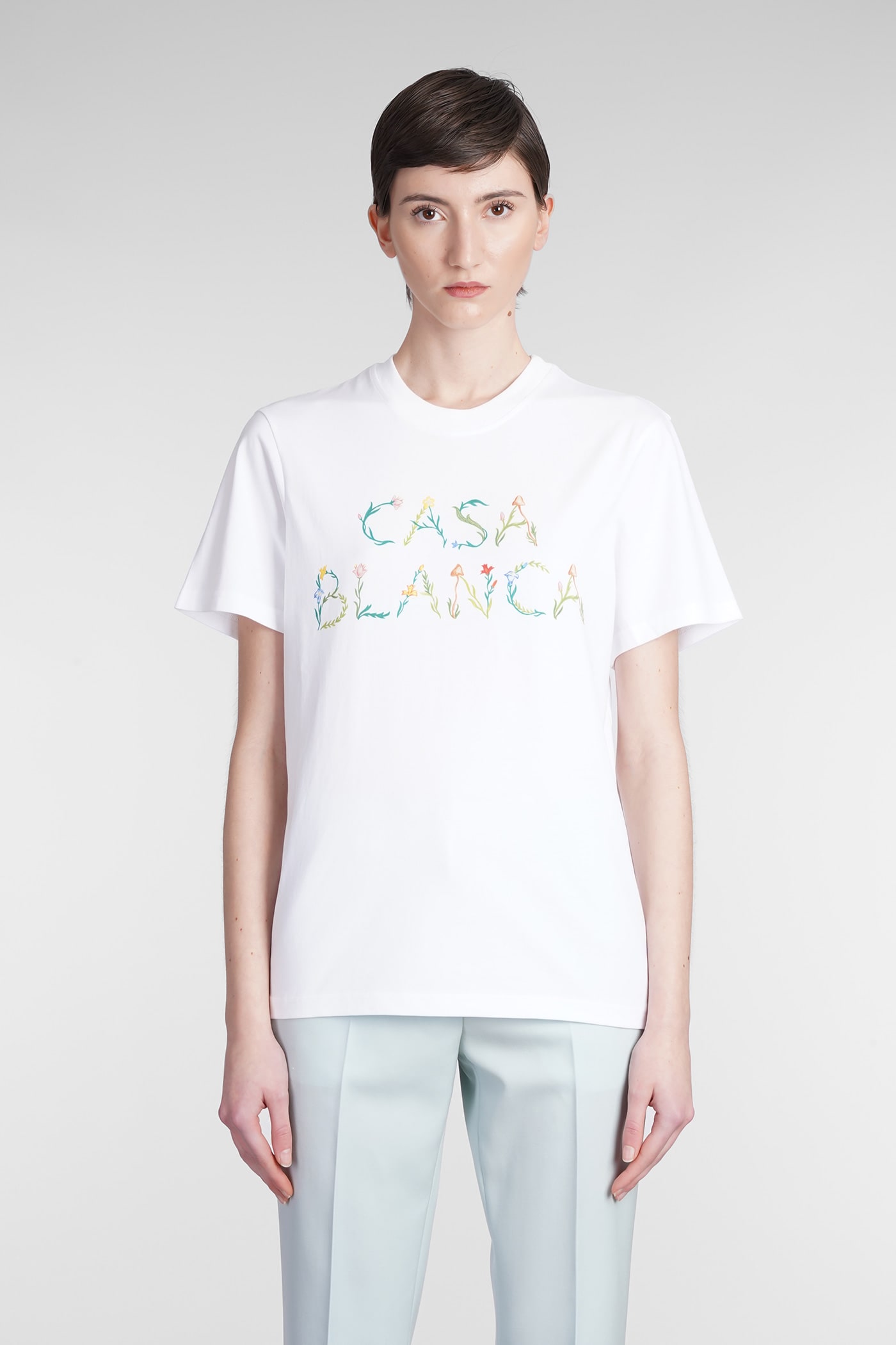Casablanca T-shirt In White Cotton