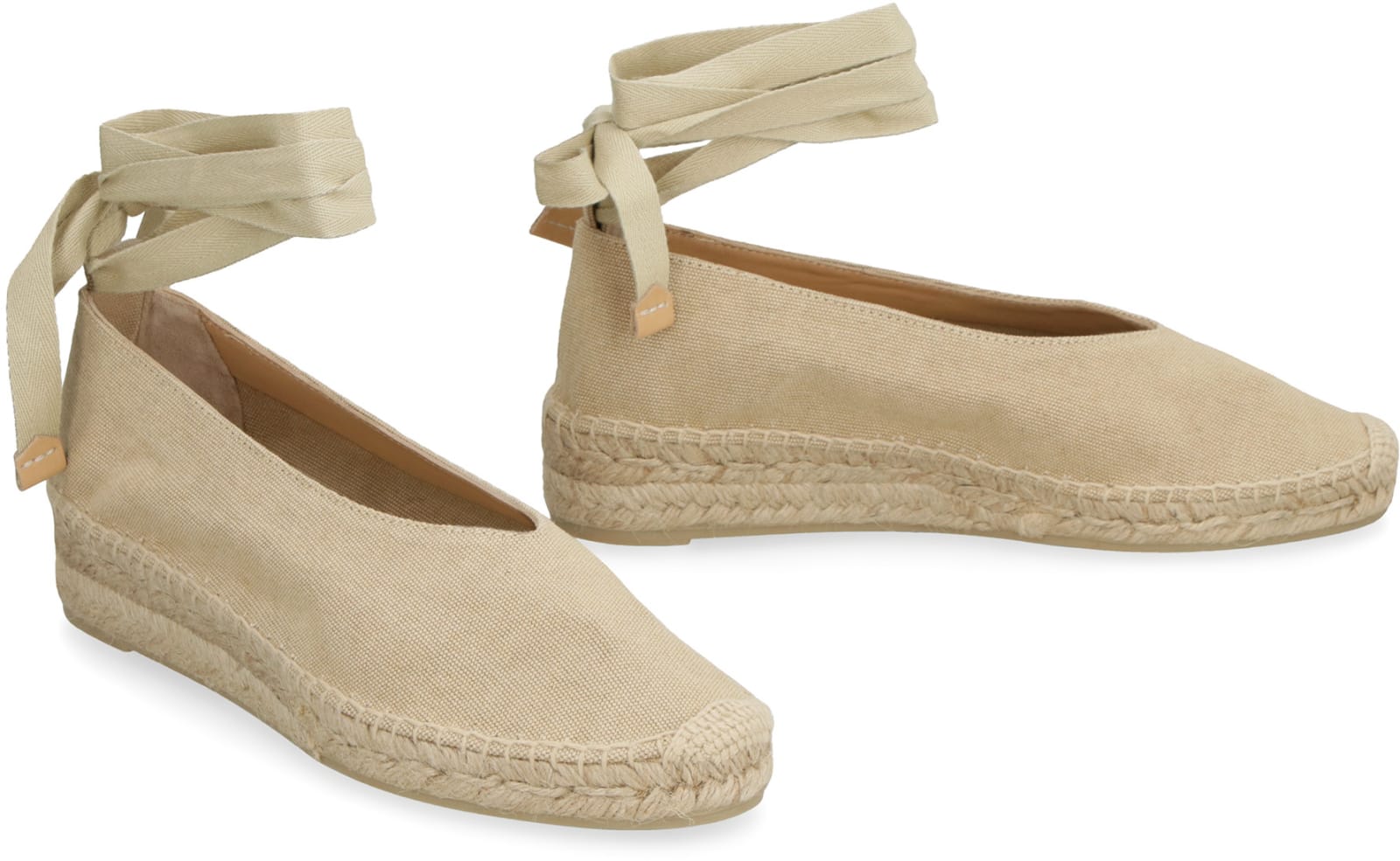 Shop Castaã±er Gea Canvas Espadrilles In Sand
