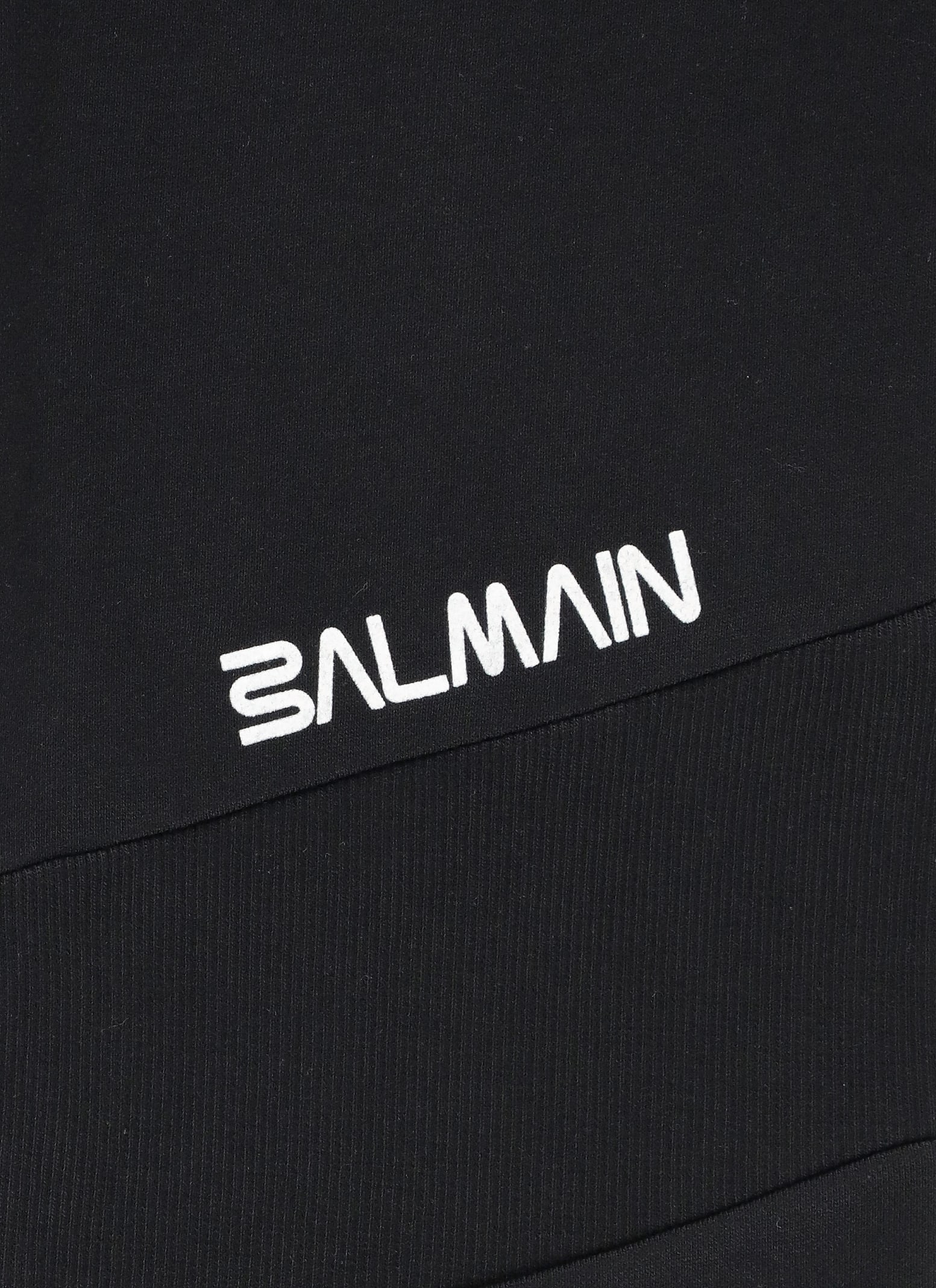 Shop Balmain Trousers With Logo In Nero