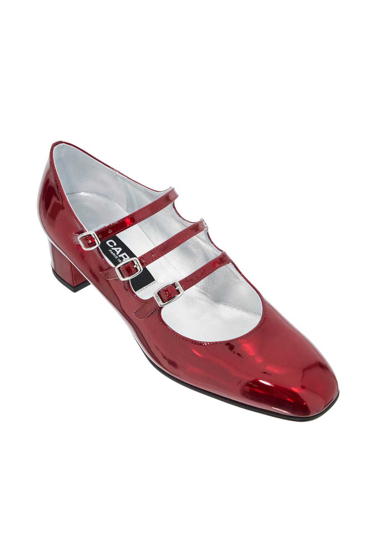 Shop Carel Metallic Mary Jane K In Red Reflex Patent (red)