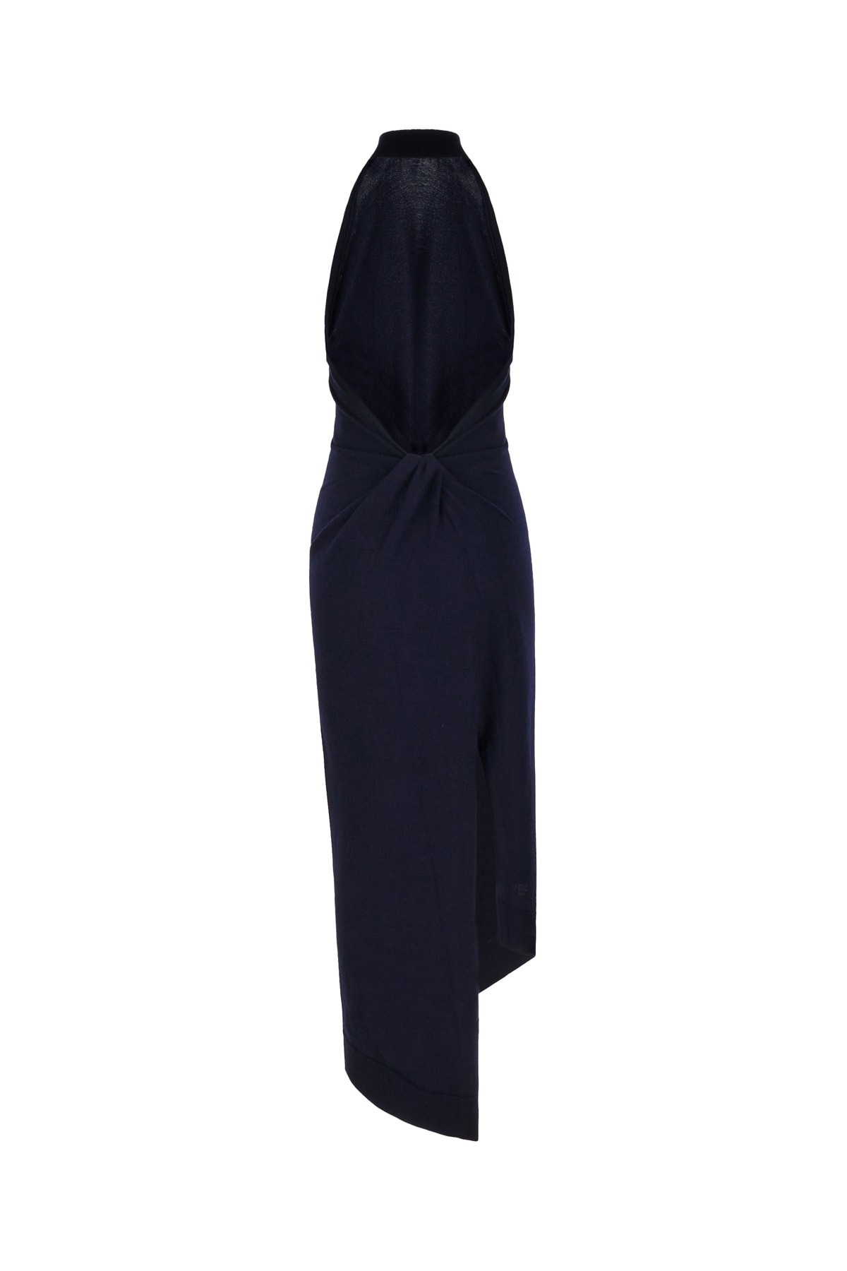 Shop Fendi Blue Wool Dress In F1m2f