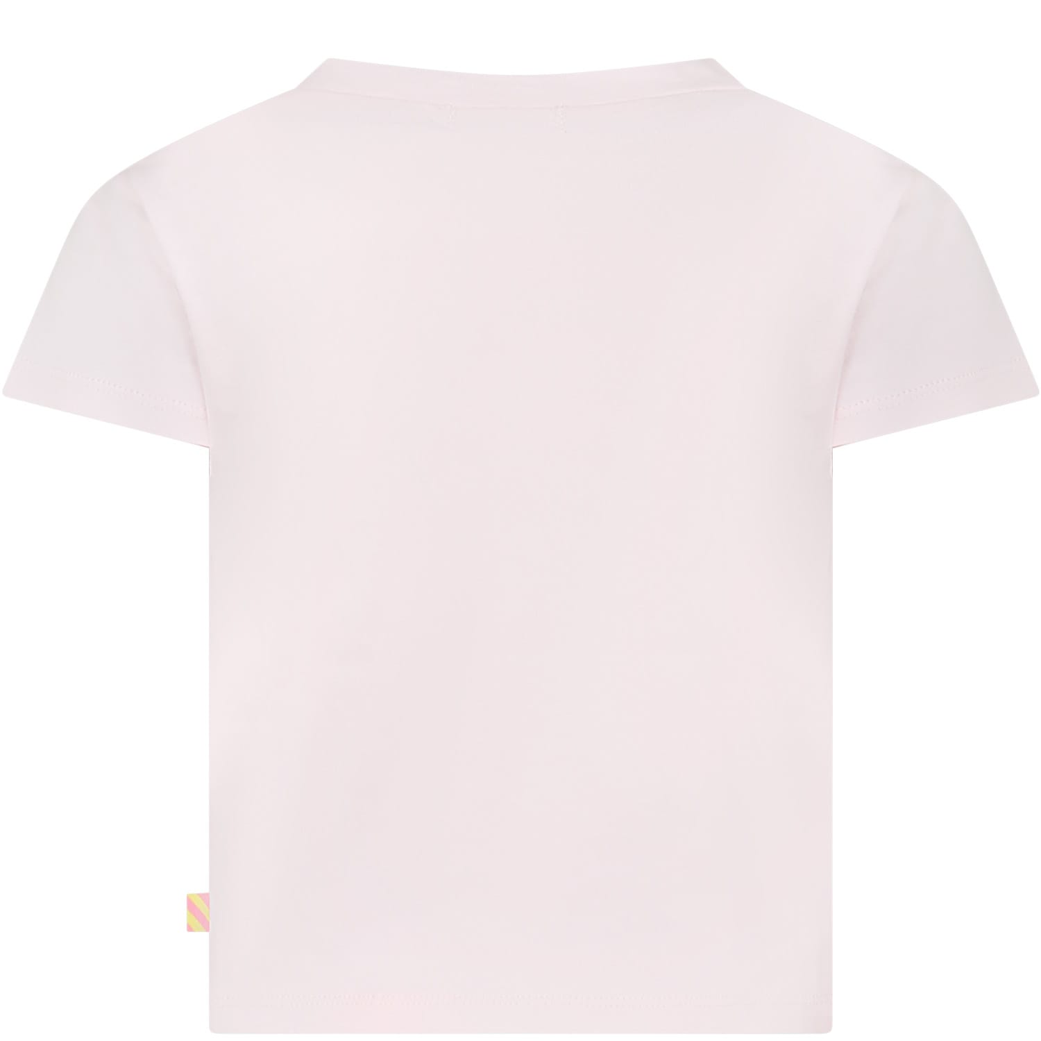 Shop Billieblush Pink T-shirt For Girl With Multicolor Print