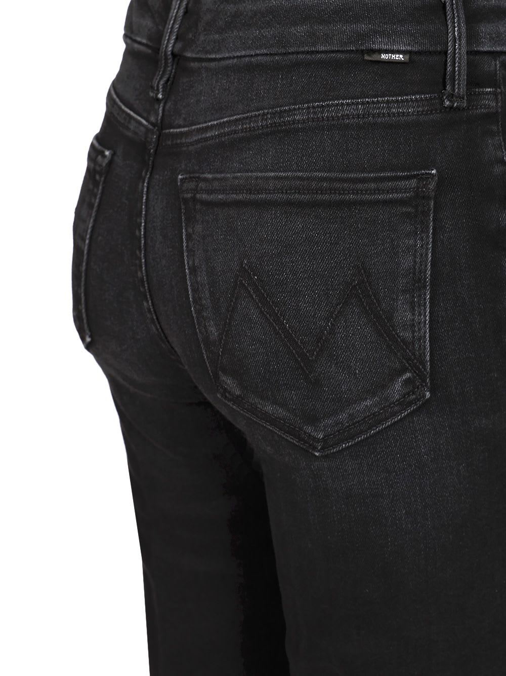 Mother The Roller Sneak Denim Jeans In Black