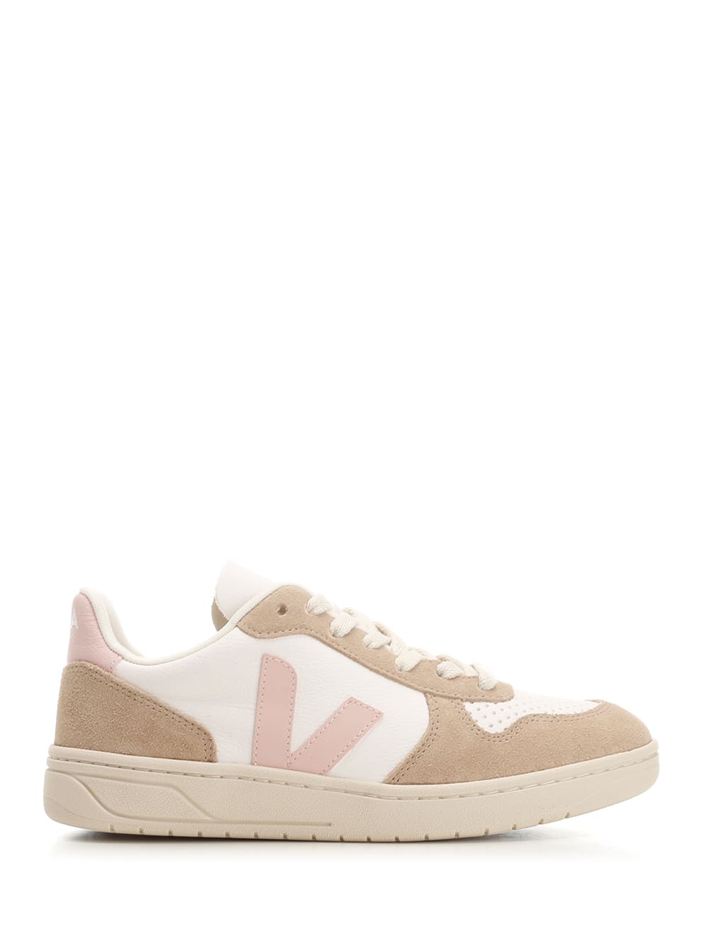 Shop Veja V-10 Sneaker In Extra White Petale Sahara