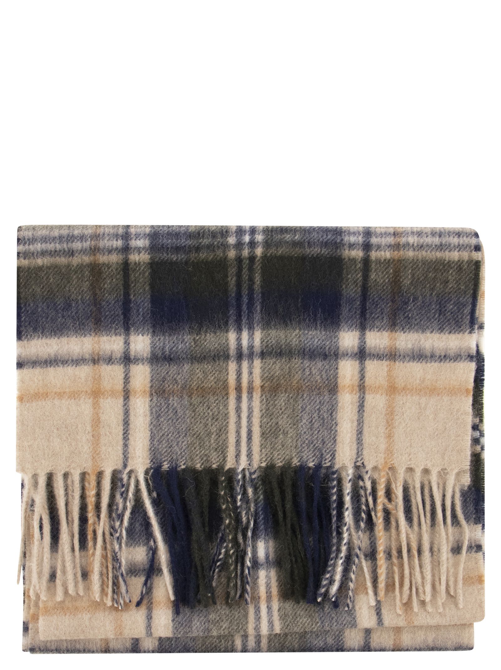 Barbour Wool Scarf Check In Multi