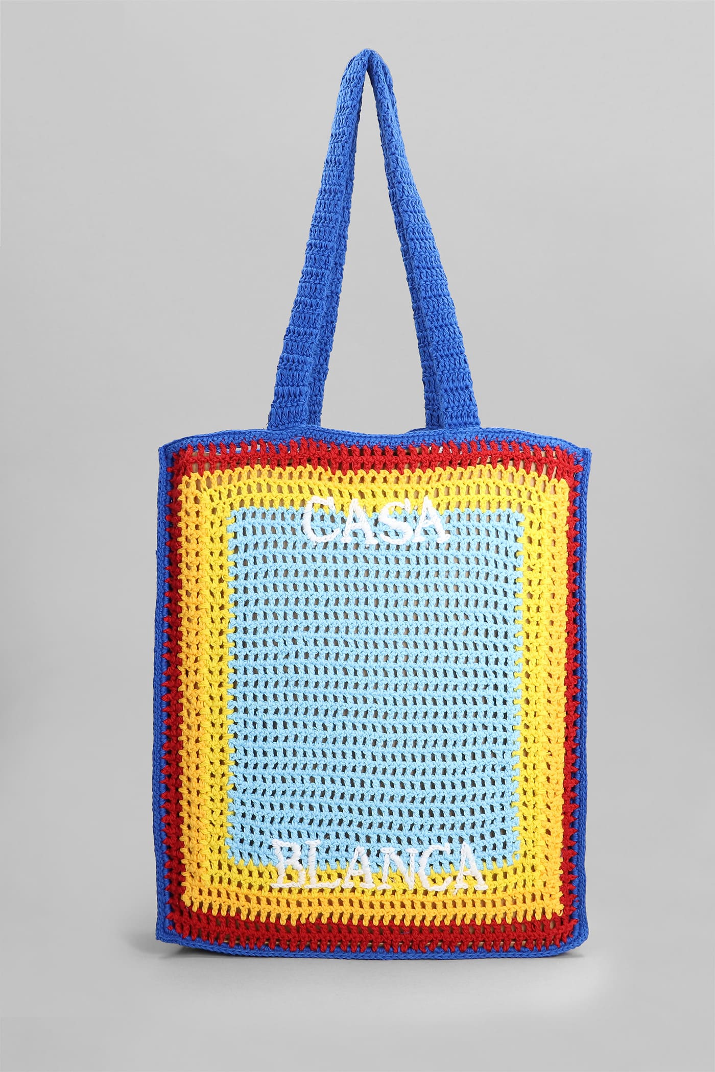 Casablanca Atlantis Crochet-knit Tote Bag - Blue