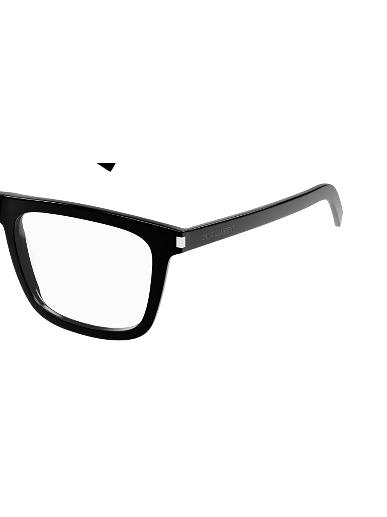 Shop Saint Laurent Sl 547 Slim Opt Eyewear In Black Black Transpare