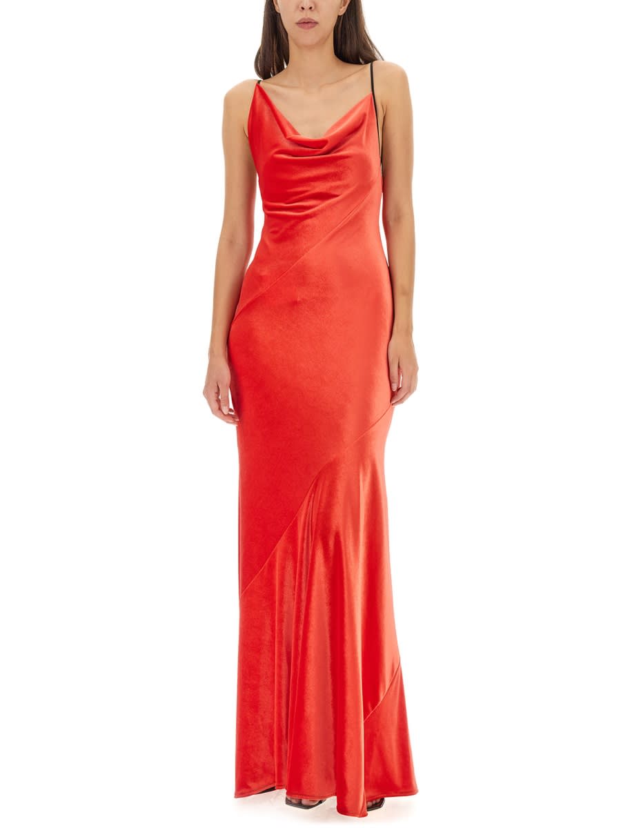 Shop Philosophy Di Lorenzo Serafini Long Dress In Red