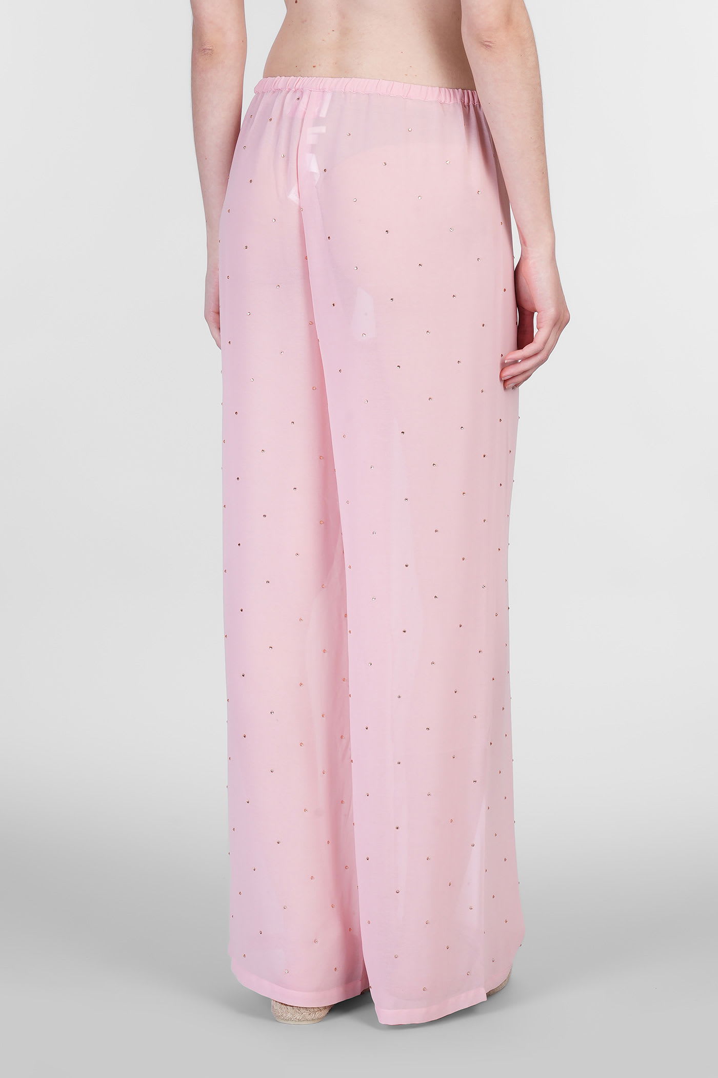 Mc2 Saint Barth Amalia Pants In Rose-pink Polyester In Pink